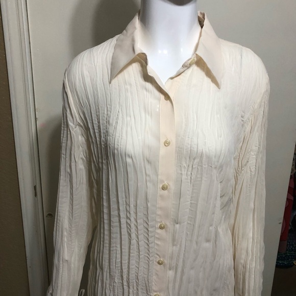 Apostrophe NWT women’s sheer crinkle  top Size S - Picture 13 of 15